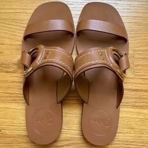 Chloé brown leather sandals